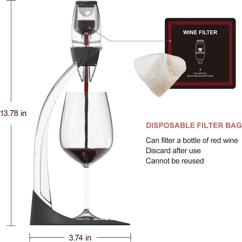 Winkpup Wine Purifier with 5 Selective Sulfite Filters: Remove Sulfites and Histamines, Restore Taste, Aerate purified wine - Home gatherings business dinners holiday celebrations Exquisite Gifts - Image 2